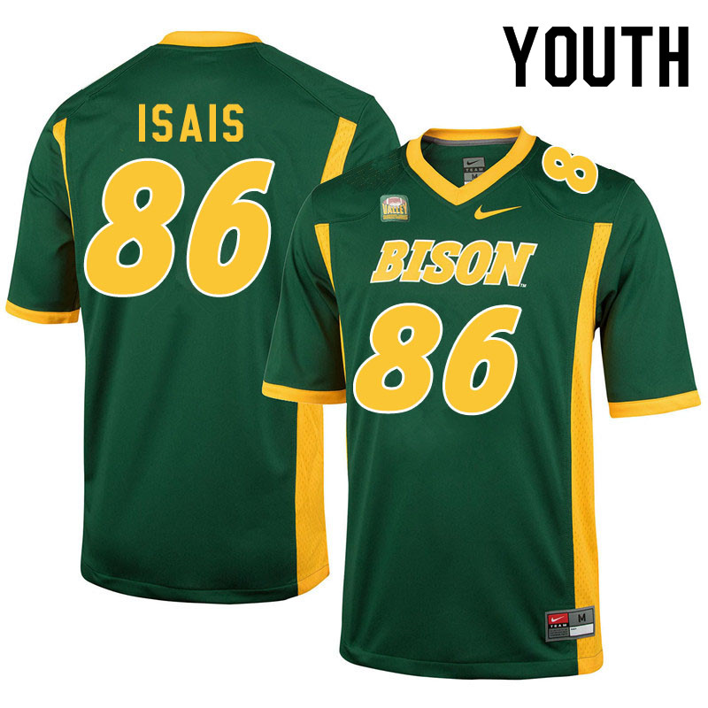 Youth #86 Peter Isais North Dakota State Bison College Football Jerseys Sale-Green - Click Image to Close